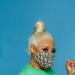 Curvaceous Boutique Cheetah Face Mask