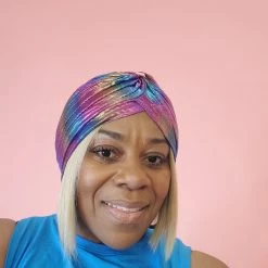 Curvaceous Boutique Blue Colorful Turban