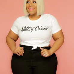 New Arrivals White Queen Of Curves Tee