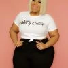 New Arrivals White Queen Of Curves Tee 1 New Arrivals White Queen Of Curves Tee