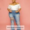Curvaceous Boutique Blue Ripped Apart Jeans