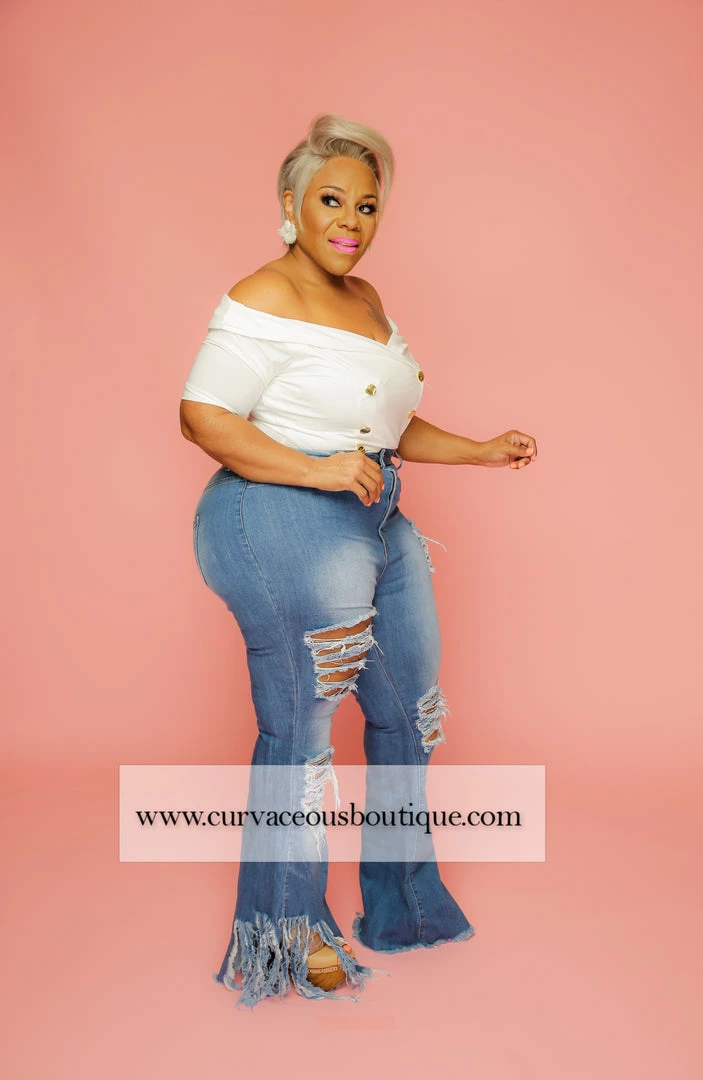 Curvaceous Boutique Blue Ripped Apart Jeans 4 Curvaceous Boutique Blue Ripped Apart Jeans