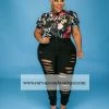 Curvaceous Boutique Black Ripped Hi Waist Jeans 2 Curvaceous Boutique Black Ripped Hi Waist Jeans