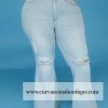 Curvaceous Boutique Light Stone Frayed Bell Jeans 1 Curvaceous Boutique Light Stone Frayed Bell Jeans