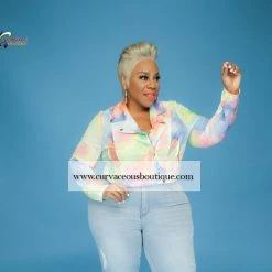 Curvaceous Boutique Neon Colorful Motto Jacket BLAZERS/VESTS/JACKETS