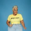Curvaceous Boutique NEW Yellow Heavy Duty Cutie Tee