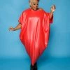 Curvaceous Boutique Red Alana Faux Leather Baggy Dress DRESSES 1 Curvaceous Boutique Red Alana Faux Leather Baggy Dress DRESSES