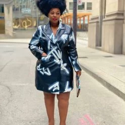 Curvaceous Boutique Speak To Me Blazer Dress SALE