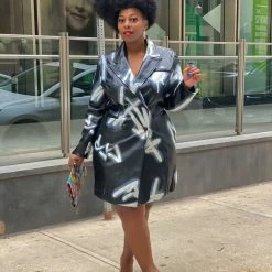 Curvaceous Boutique Speak To Me Blazer Dress SALE