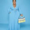Curvaceous Boutique Turquoise Lashun Maxi Skirt Set NEW