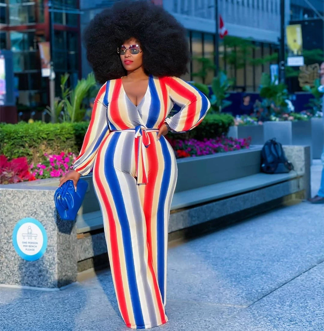 Curvaceous Boutique Red Stripes Wide- Leg Jumpsuit JUMPSUITS 4 Curvaceous Boutique Red Stripes Wide- Leg Jumpsuit JUMPSUITS