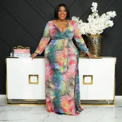 Curvaceous Boutique Palm Springs Wrap Dress DRESSES