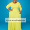 Curvaceous Boutique Yellow Riley Skirt Set SETS