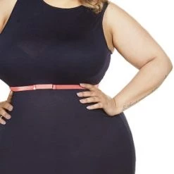 Curvaceous Boutique Plus Size Coral Metal Skinny Belt ACCESSORIES