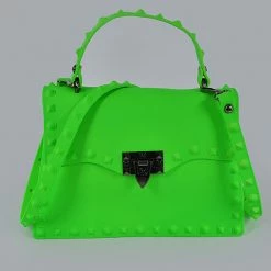 Curvaceous Boutique Neon Green Studded Clutch / Review Covid-19 Policy