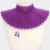 Curvaceous Boutique SALE Purple Pearl Armor Bib Necklace 1 Curvaceous Boutique SALE Purple Pearl Armor Bib Necklace