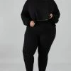 Curvaceous Boutique Black Casha Legging Set SALE 1 Curvaceous Boutique Black Casha Legging Set SALE