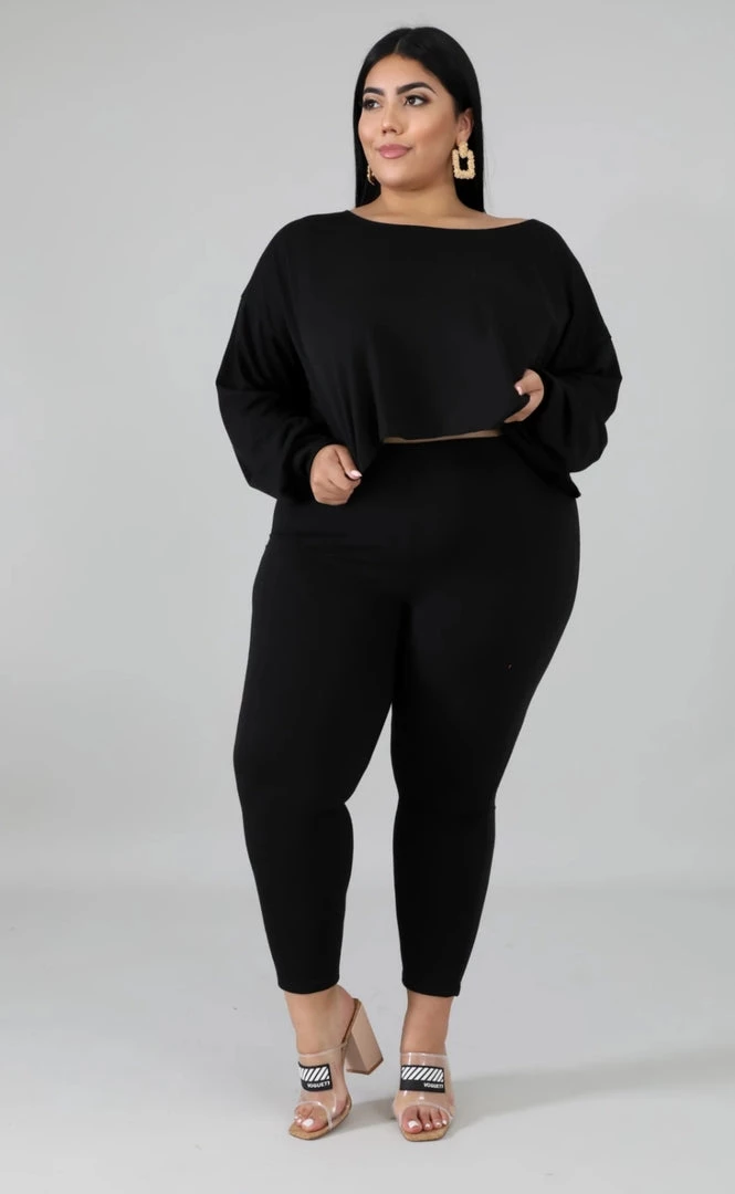 Curvaceous Boutique Black Casha Legging Set SALE 3 Curvaceous Boutique Black Casha Legging Set SALE