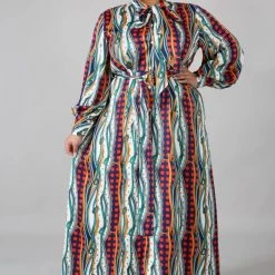Curvaceous Boutique Lashanda Spots Maxi Dress