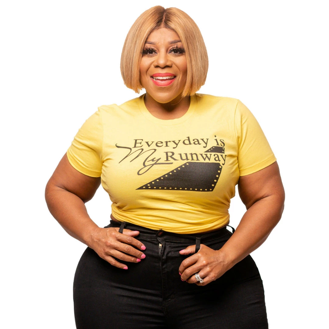 Curvaceous Boutique NEW Yellow Everyday Is MY Runway Tee 3 Curvaceous Boutique NEW Yellow Everyday Is MY Runway Tee