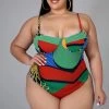 Curvaceous Boutique NEW Green Tropical Swim Set