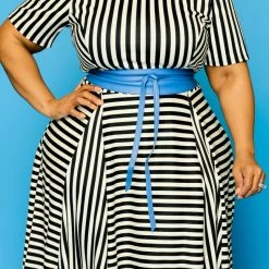 Curvaceous Boutique Blue Slim Kimono Plus Size Belt