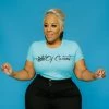 Curvaceous Boutique NEW Ocean Blue Queen Of Curves Tee