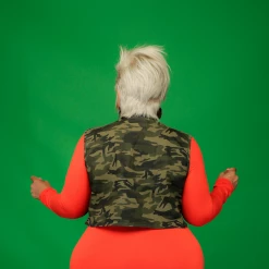 Curvaceous Boutique Camouflage Cargo Vest BLAZERS/VESTS/JACKETS