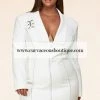 Curvaceous Boutique Ivory Safety Pin Blazer Dress SALE