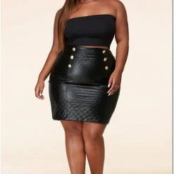 Curvaceous Boutique SETS Quilted Faux Double Breasted Set