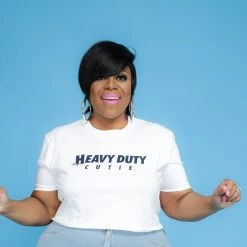 Curvaceous Boutique Navy Blue Heavy Duty Crop Tee