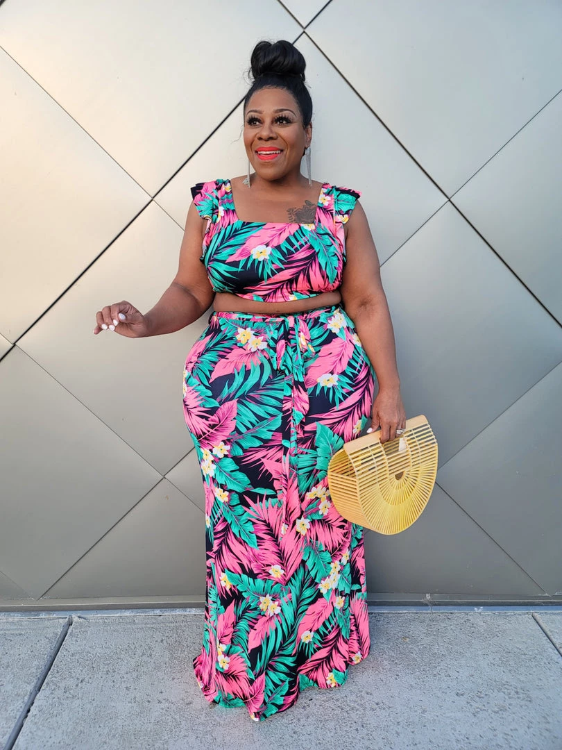 Curvaceous Boutique SETS Tropical Delight Skirt Set 4 Curvaceous Boutique SETS Tropical Delight Skirt Set