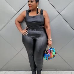 Curvaceous Boutique So Slick Faux Leather Set