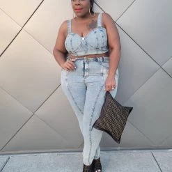 Curvaceous Boutique Dylan Denim Bustier Set SETS