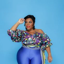 Curvaceous Boutique NEW Flower Print Off Shoulder Top