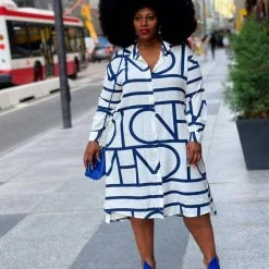 Curvaceous Boutique Blue Nori Tunic Dress/ Review Covid-19 Policy