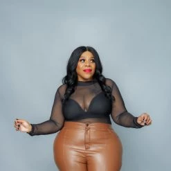 Curvaceous Boutique NEW Black Mesh Bodysuit