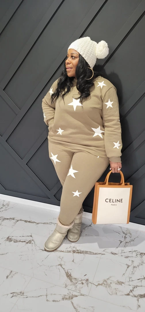 Curvaceous Boutique Green All Star Jogger Set SETS 4 Curvaceous Boutique Green All Star Jogger Set SETS