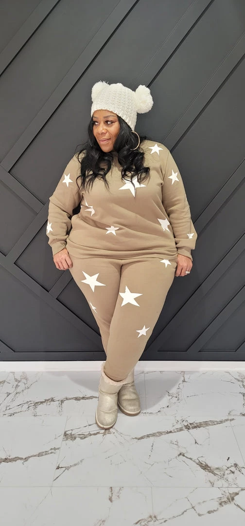 Curvaceous Boutique Green All Star Jogger Set SETS 3 Curvaceous Boutique Green All Star Jogger Set SETS