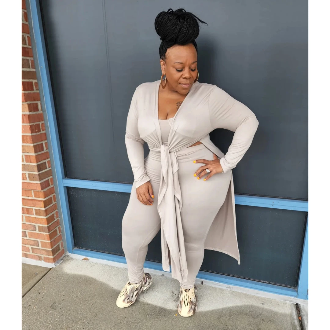 Curvaceous Boutique SETS Khaki Bustier Cardigan Set 4 Curvaceous Boutique SETS Khaki Bustier Cardigan Set