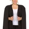 Curvaceous Boutique Black Caped Hero Blazer