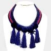 Curvaceous Boutique Navy Tassel Rope Necklace ACCESSORIES 1 Curvaceous Boutique Navy Tassel Rope Necklace ACCESSORIES