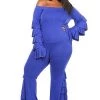 Curvaceous Boutique Blue Randie Ruffle Pant Set SETS 1 Curvaceous Boutique Blue Randie Ruffle Pant Set SETS