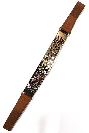 Curvaceous Boutique Camel Cut-out Metal Belt 3 Curvaceous Boutique Camel Cut-out Metal Belt