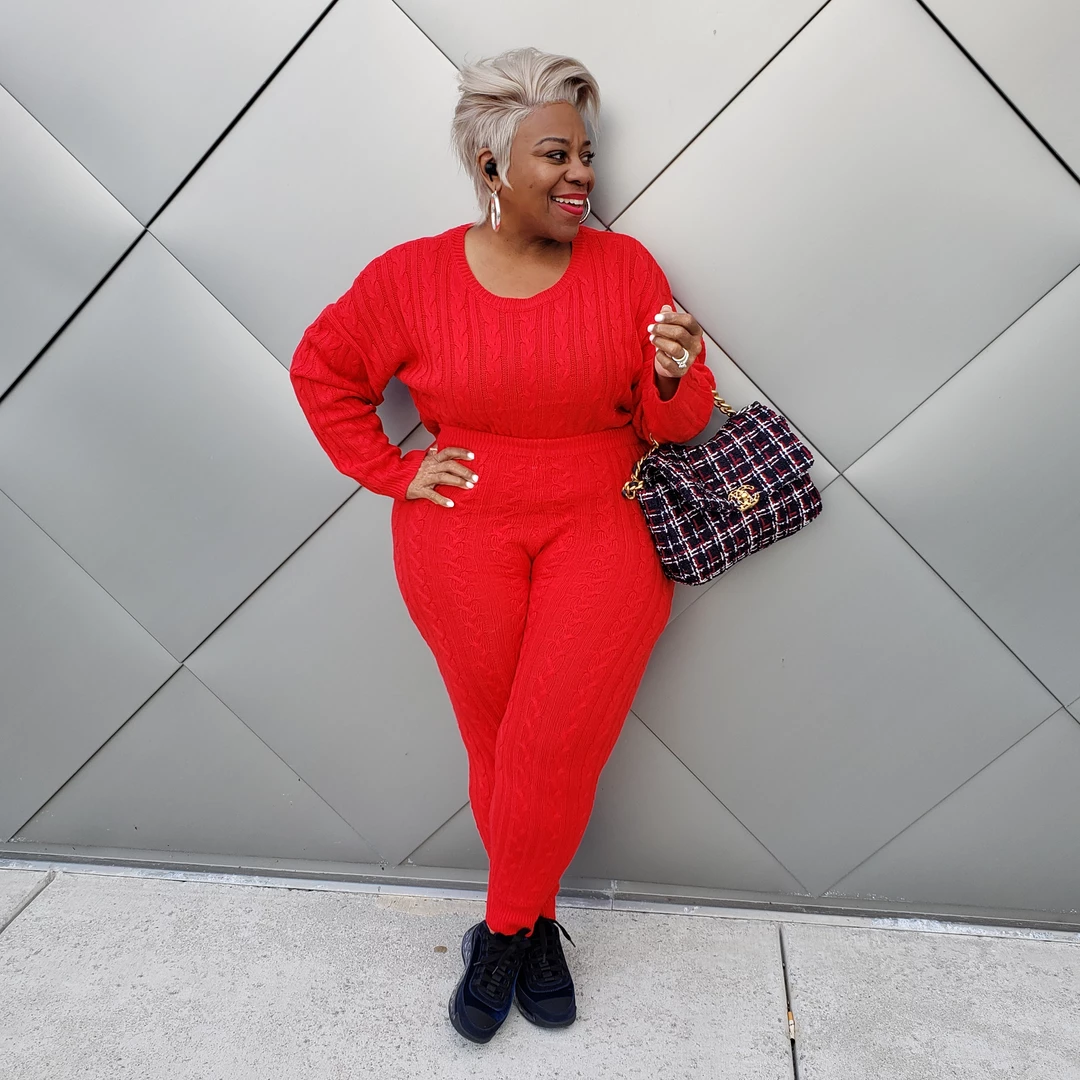 Curvaceous Boutique SALE Red Cable Knit Sweater Set 5 Curvaceous Boutique SALE Red Cable Knit Sweater Set