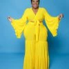 Curvaceous Boutique Yellow Chaka Pant Set SETS