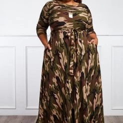New Arrivals DRESSES Light Camouflage Gabby Maxi Dress
