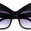 Curvaceous Boutique ACCESSORIES Black Oversized Cat Eye Sunglasses