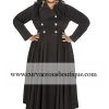 Curvaceous Boutique Esther Black Double Breast Coat Dress