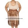 Curvaceous Boutique Brown Suede Fringe Plus Size Belt